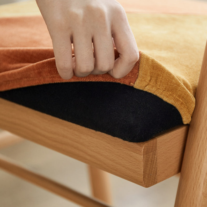 Lumendat Traditional French Trapezoidal Beech Wood Pine Board Faux Cotton-Linen Fabric Sponge Adjustable Kids Desk Chair For Study Lumendat