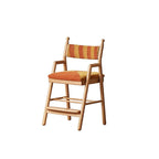 Lumendat Traditional French Trapezoidal Beech Wood Pine Board Faux Cotton-Linen Fabric Sponge Adjustable Kids Desk Chair For Study Lumendat