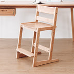 Lumendat Traditional Chinese Beech Oak Wood Rectangular Adjustable Kids Desk Chair Backrest Armless For Living Room Lumendat