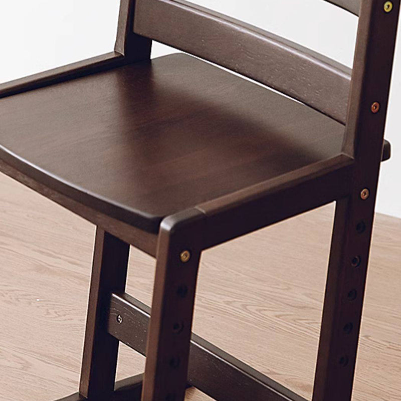 Lumendat Traditional Chinese Beech Oak Wood Rectangular Adjustable Kids Desk Chair Backrest Armless For Living Room Lumendat