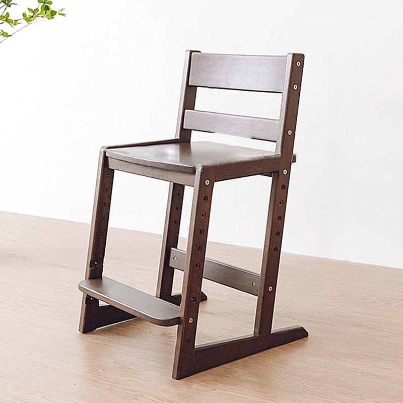 Lumendat Traditional Chinese Beech Oak Wood Rectangular Adjustable Kids Desk Chair Backrest Armless For Living Room Lumendat
