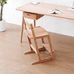 Lumendat Traditional Chinese Beech Oak Wood Rectangular Adjustable Kids Desk Chair Backrest Armless For Living Room Lumendat