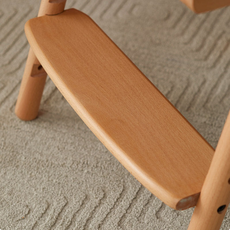 Lumendat Contemporary Nordic Beech Cotton-Linen Fabric Trapezoidal Kids Adjustable Desk Chair Backrest Armrest For Study Lumendat