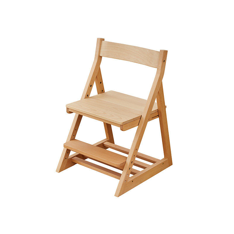Lumendat Modern Minimalist Triangular Beech Wood PU Leather Sponge Adjustable Kids Desk Chair Backrest Armless For Living Room & Study Lumendat