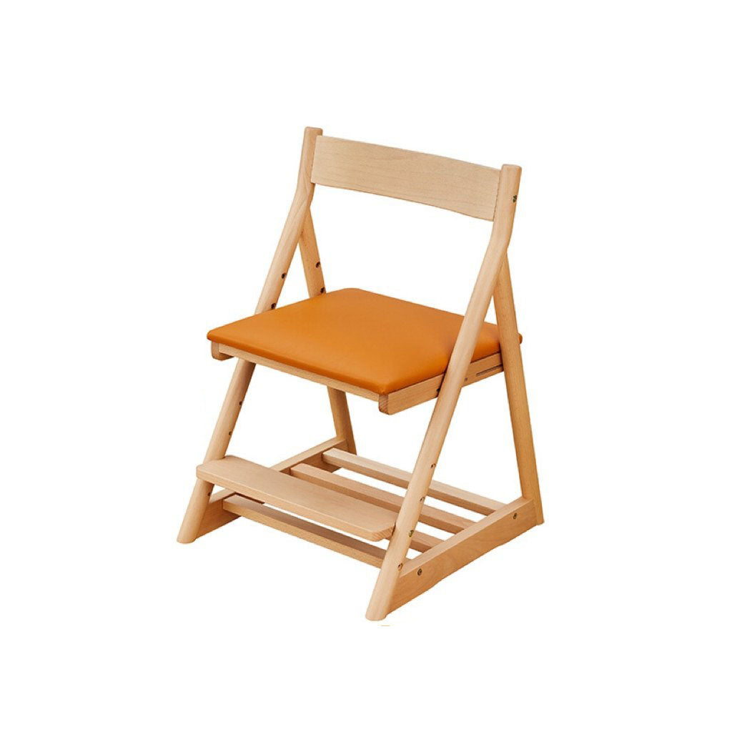 Lumendat Modern Minimalist Triangular Beech Wood PU Leather Sponge Adjustable Kids Desk Chair Backrest Armless For Living Room & Study Lumendat