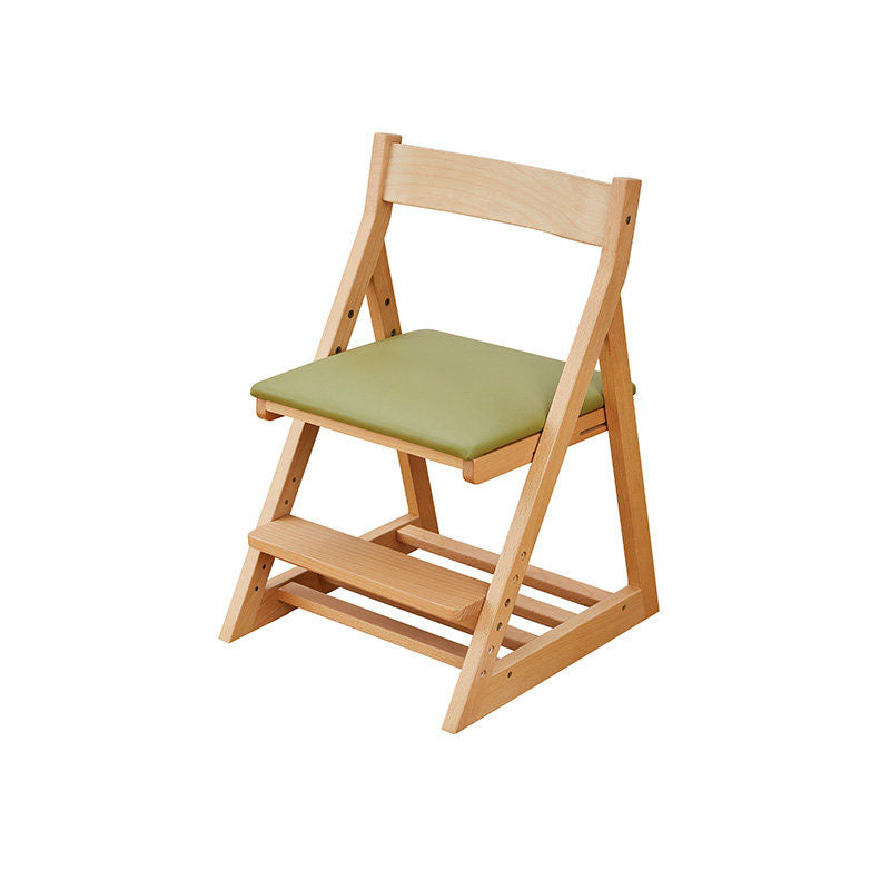 Lumendat Modern Minimalist Triangular Beech Wood PU Leather Sponge Adjustable Kids Desk Chair Backrest Armless For Living Room & Study Lumendat