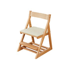 Lumendat Modern Minimalist Triangular Beech Wood PU Leather Sponge Adjustable Kids Desk Chair Backrest Armless For Living Room & Study Lumendat