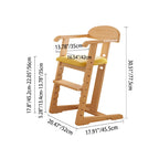 Lumendat Modern Minimalist Geometric-Shaped Rubberwood PU Leather Kids Dining Chair Backrest Armrest For Dining Room Lumendat