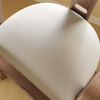 Lumendat Modern Minimalist Geometric-Shaped Rubberwood PU Leather Kids Dining Chair Backrest Armrest For Dining Room Lumendat