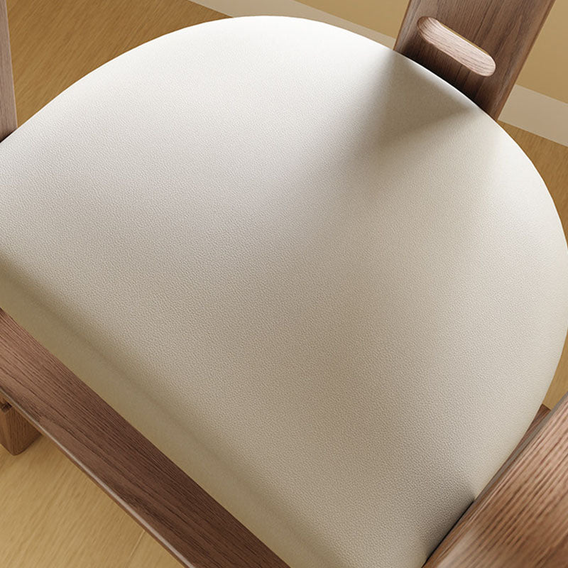 Lumendat Modern Minimalist Geometric-Shaped Rubberwood PU Leather Kids Dining Chair Backrest Armrest For Dining Room Lumendat