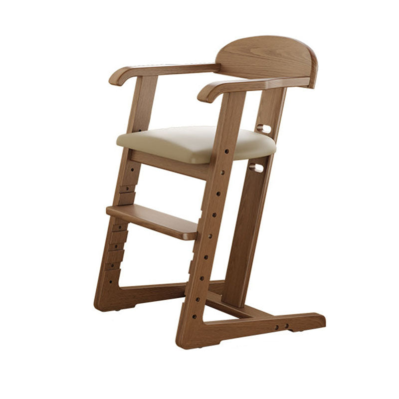 Lumendat Modern Minimalist Geometric-Shaped Rubberwood PU Leather Kids Dining Chair Backrest Armrest For Dining Room Lumendat