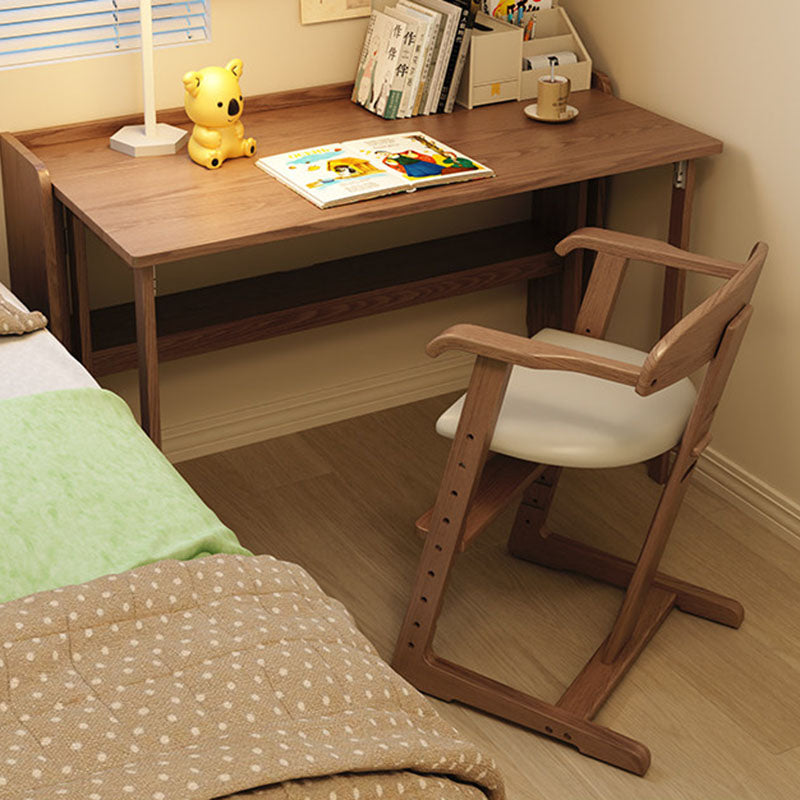 Lumendat Modern Minimalist Geometric-Shaped Rubberwood PU Leather Kids Dining Chair Backrest Armrest For Dining Room Lumendat