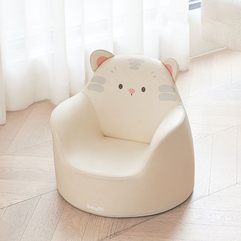 Lumendat Modern Art Deco Cartoon Animal PU Leather Polyurethane Foam Kids Low Stool Backrest Armrest For Bedroom Lumendat