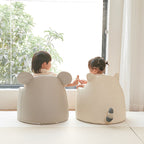 Lumendat Modern Art Deco Cartoon Animal PU Leather Polyurethane Foam Kids Low Stool Backrest Armrest For Bedroom Lumendat