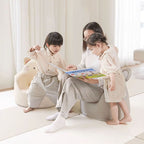 Lumendat Modern Art Deco Cartoon Animal PU Leather Polyurethane Foam Kids Low Stool Backrest Armrest For Bedroom Lumendat