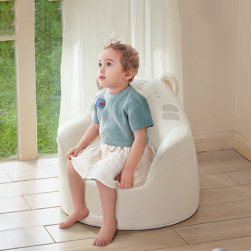 Lumendat Modern Art Deco Cartoon Animal PU Leather Polyurethane Foam Kids Low Stool Backrest Armrest For Bedroom Lumendat