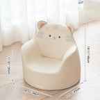 Lumendat Modern Art Deco Cartoon Animal PU Leather Polyurethane Foam Kids Low Stool Backrest Armrest For Bedroom Lumendat