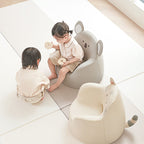 Lumendat Modern Art Deco Cartoon Animal PU Leather Polyurethane Foam Kids Low Stool Backrest Armrest For Bedroom Lumendat