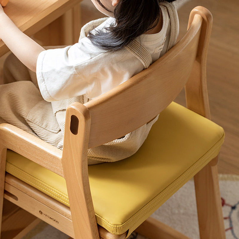 Lumendat Modern Minimalist Trapezoid Beech Wood Faux Leather Sponge Adjustable Kids Lounge Chair Backrest Armrests For Living Room Lumendat