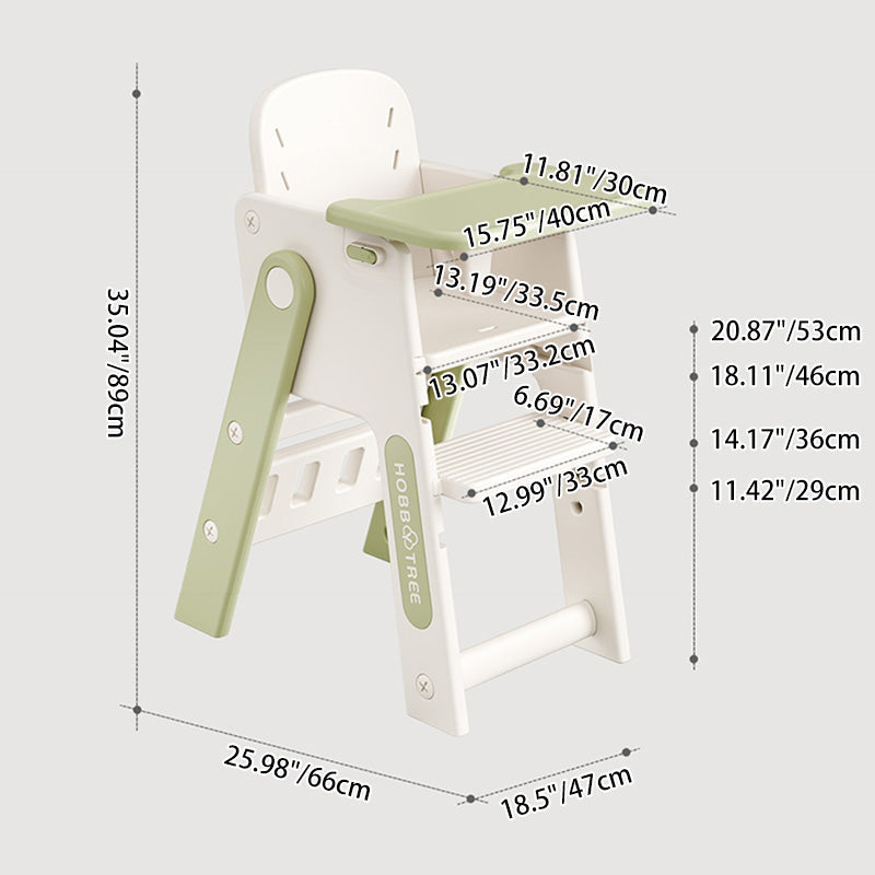 Lumendat Contemporary Nordic Eco-Friendly HDPE PP Plastic Trapezoidal Kids Foldable Adjustable Dining Chair Backrest Armrest For Dining Room Lumendat