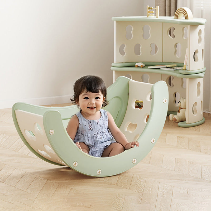 Lumendat Modern Minimalist Eco-Friendly HDPE PP Cotton Banana-Shaped Kids Multifunctional Rocking Chair Backrest For Living Room Lumendat