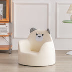 Lumendat Modern Art Deco Wood Faux Leather Animal-Shaped Kids Chair With Backrest & Armrest For Bedroom & Living Room Lumendat