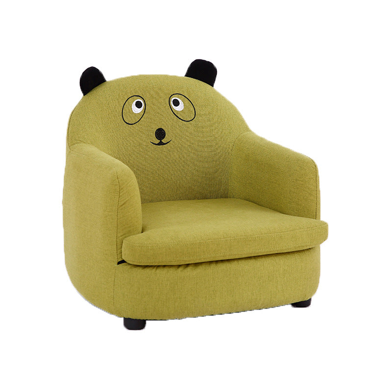 Lumendat Modern Art Deco Faux Oil-Waxed Leather Solid Wood Animal-Shaped Kids Accent Chair With Backrest & Armrests For Bedroom & Living Room Lumendat