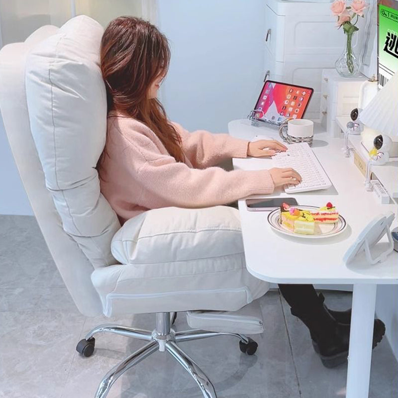 Modern Minimalist Tech Fabric Metal Curved Grid Desk Chair With Backrest & Armrests For Home Office DFM-F