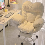 Modern Minimalist Tech Fabric Metal Curved Grid Desk Chair With Backrest & Armrests For Home Office DFM-F