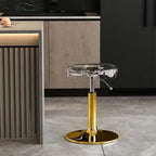 Modern Luxury Acrylic Carbon Steel Round Bar Stool For Dining Room DFM-F