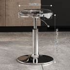Modern Luxury Acrylic Carbon Steel Round Bar Stool For Dining Room DFM-F