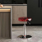 Modern Luxury Acrylic Carbon Steel Round Bar Stool For Dining Room DFM-F