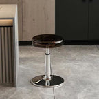 Modern Luxury Acrylic Carbon Steel Round Bar Stool For Dining Room DFM-F
