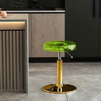 Modern Luxury Acrylic Carbon Steel Round Bar Stool For Dining Room DFM-F