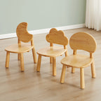 Lumendat Contemporary Creative Solid Wood Moon Cloud Mushroom Low Stool With Backrest For Living Room Lumendat