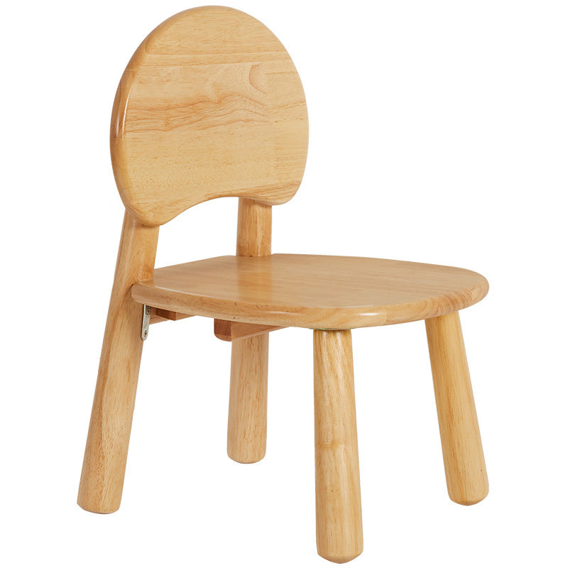Lumendat Contemporary Creative Solid Wood Moon Cloud Mushroom Low Stool With Backrest For Living Room Lumendat