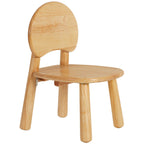 Lumendat Contemporary Creative Solid Wood Moon Cloud Mushroom Low Stool With Backrest For Living Room Lumendat