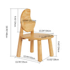 Lumendat Contemporary Creative Solid Wood Moon Cloud Mushroom Low Stool With Backrest For Living Room Lumendat