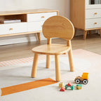 Lumendat Contemporary Creative Solid Wood Moon Cloud Mushroom Low Stool With Backrest For Living Room Lumendat