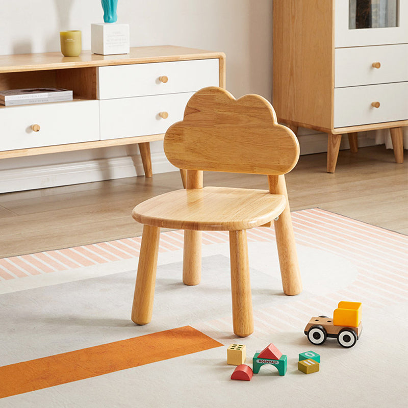 Lumendat Contemporary Creative Solid Wood Moon Cloud Mushroom Low Stool With Backrest For Living Room Lumendat