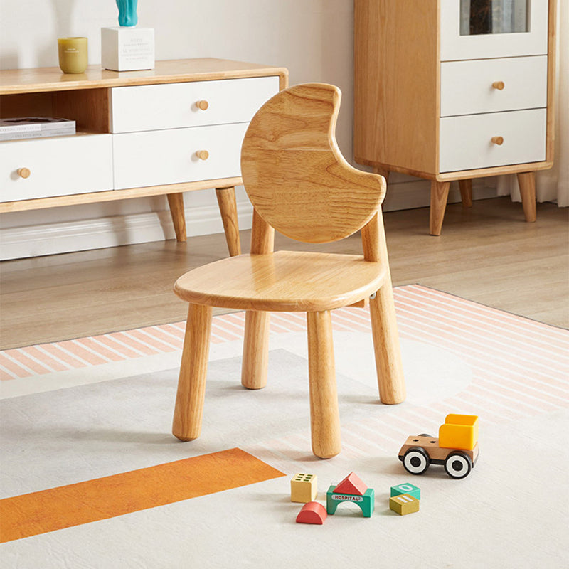 Lumendat Contemporary Creative Solid Wood Moon Cloud Mushroom Low Stool With Backrest For Living Room Lumendat