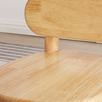 Lumendat Contemporary Creative Solid Wood Moon Cloud Mushroom Low Stool With Backrest For Living Room Lumendat