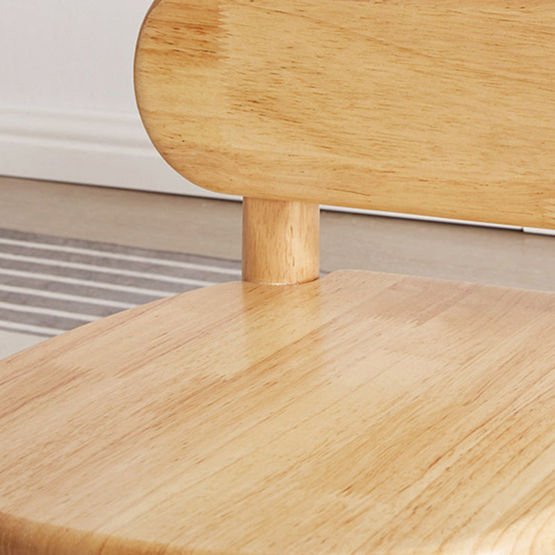 Lumendat Contemporary Creative Solid Wood Moon Cloud Mushroom Low Stool With Backrest For Living Room Lumendat
