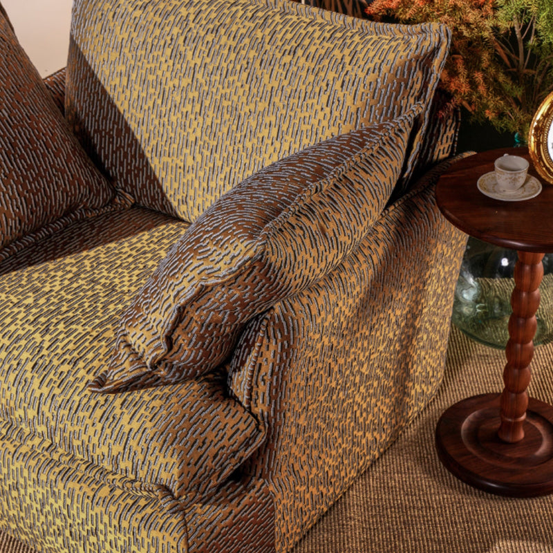 Textured Gold Swivel Birch Wood Accent Chair – Vintage Accent Oriental Sofa for Living Room Lumendat