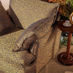 Textured Gold Swivel Birch Wood Accent Chair – Vintage Accent Oriental Sofa for Living Room Lumendat