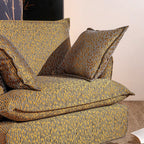 Textured Gold Swivel Birch Wood Accent Chair – Vintage Accent Oriental Sofa for Living Room Lumendat