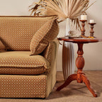 Starlight Pattern Swivel Birch Wood Accent Chair – French Retro Lounge Sofa for Living Room or Study Lumendat