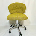 Modern Minimalist Cotton Velvet Wood Stainless Steel Rounded Desk Chair With Backrest For Home Office