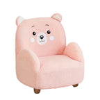 Lumendat Modern Art Deco Lambswool Solid Wood Cartoon Animal Rounded Square Accent Chair With Backrest Armrests For Living Room Lumendat