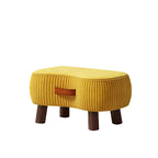 Lumendat Contemporary Scandinavian Tech Fabric Solid Wood Soap-Shaped Cylinder Low Stool For Living Room Lumendat